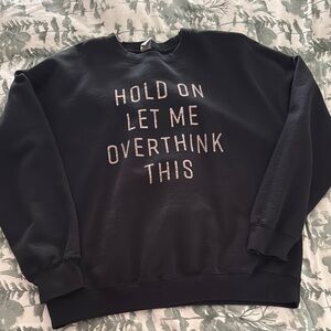Gildan Black Sweater with White Text